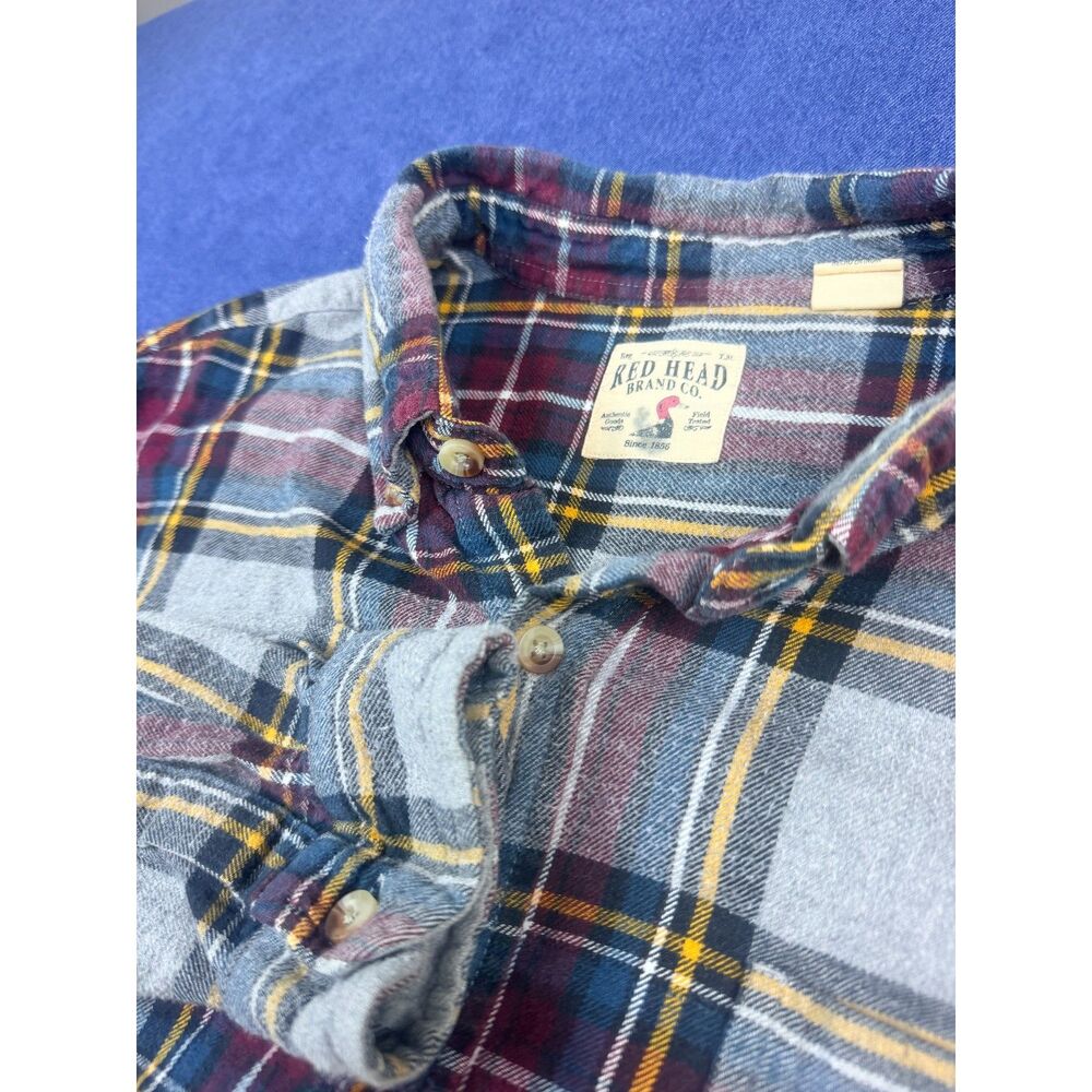 RedHead Brand Co Mens 2XL Flannel Shirt Plaid Button Down Outdoor Hunting